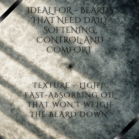 Ocean Noir – Beard Oil (Control & Condition) • Softens and conditions for a clean finish