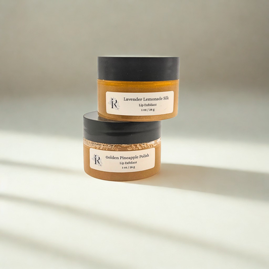 Golden Pineapple Polish & Lavender Lemonade Silk – Lip Scrub (Exfoliate & Buff) • For Healthy Lips